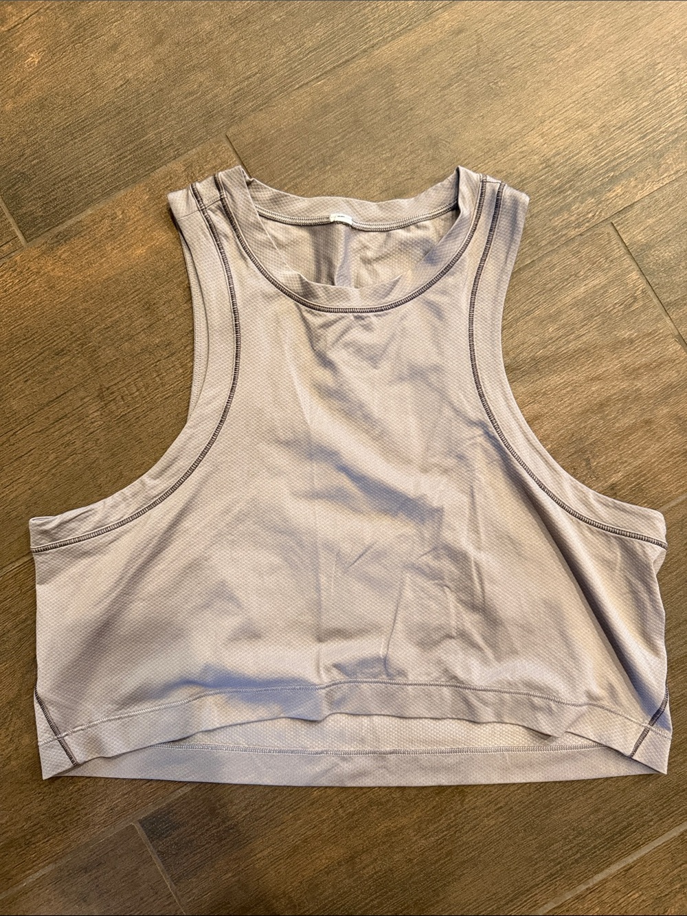 lululemon athletica Cropped Racerback Tank — Light Taupe